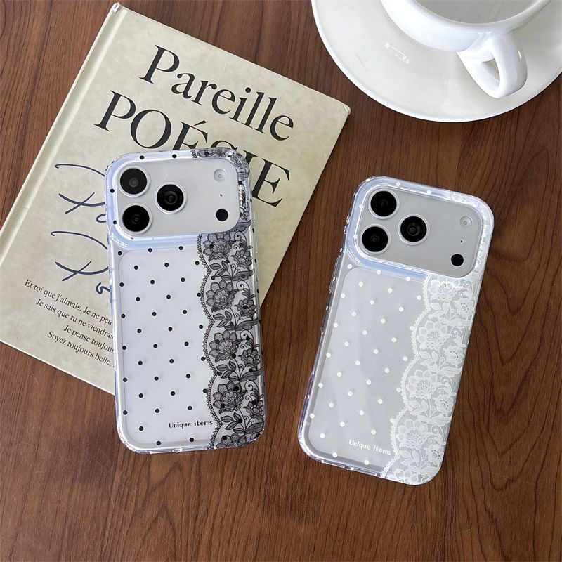 Casing HP Motif Polkadot Renda - Embroidery White ulasan dan harga