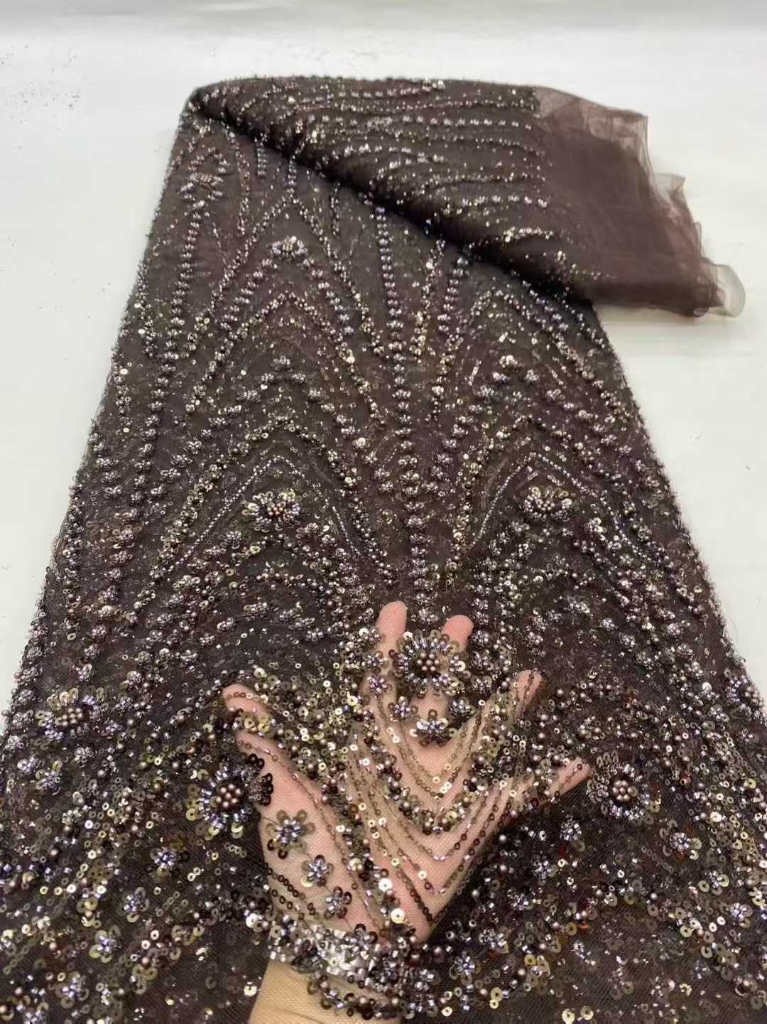 Kain Tulle Bordir Payet Berkua - Embroidery Net Dress ulasan dan harga