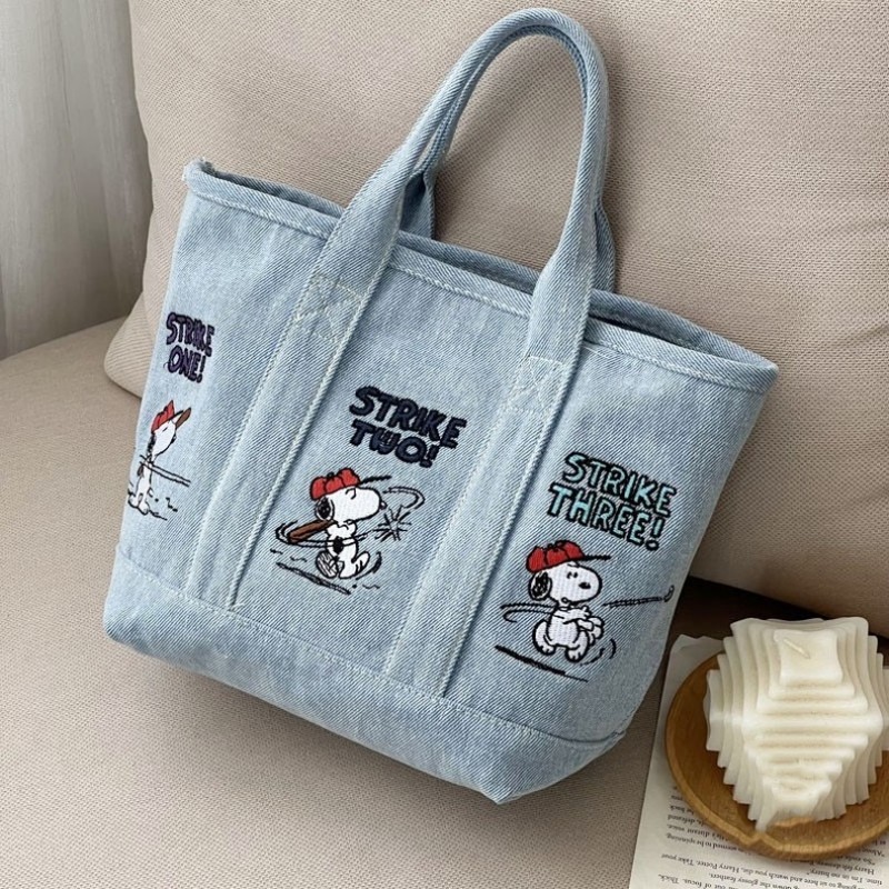 Tas Denim Komik Snoopy Baru, T - Embroidery Service ulasan dan harga