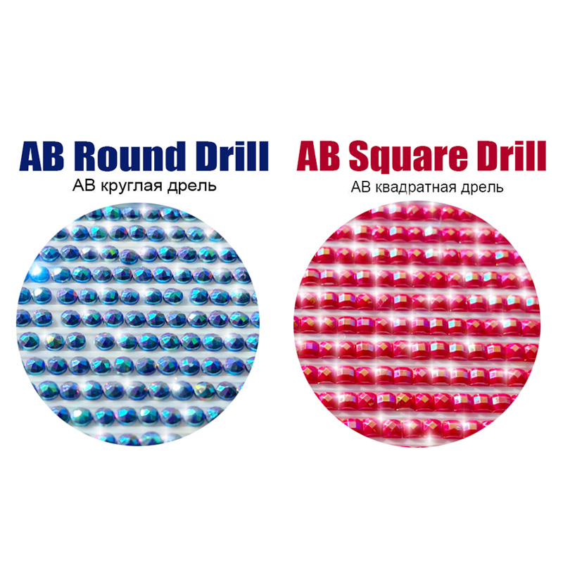 HOMFUN AB bordir berlian penuh - Embroidery Roll Pattern ulasan dan harga