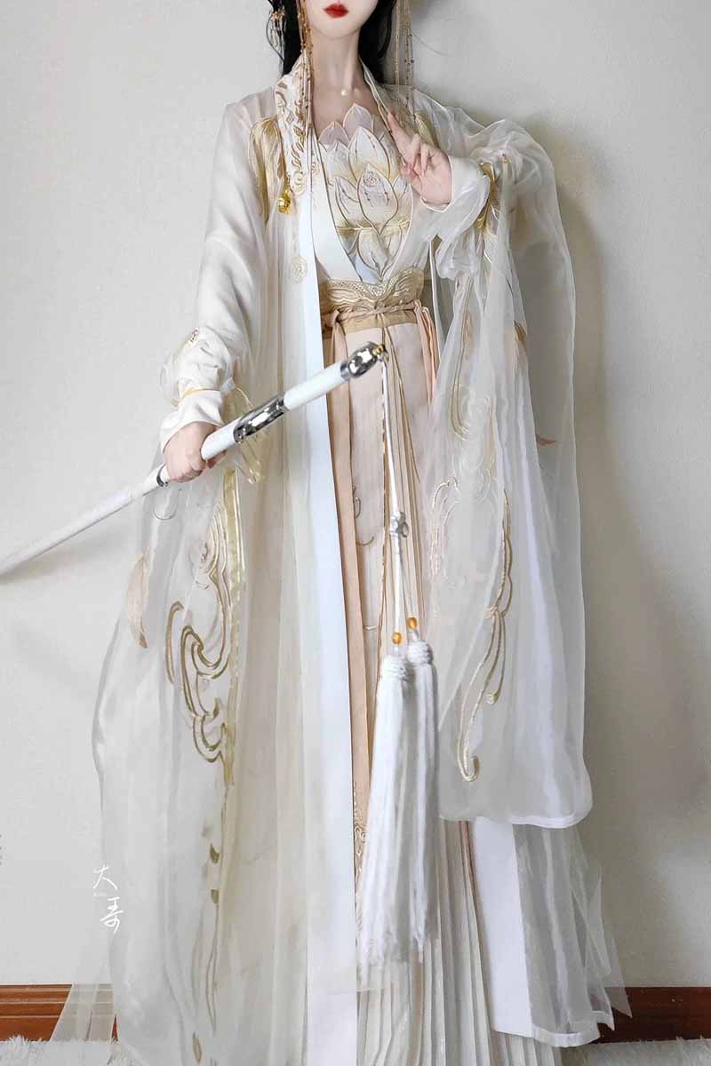 Gaun Hanfu Cina gaun Cosplay H - Embroidery Gradient ulasan dan harga
