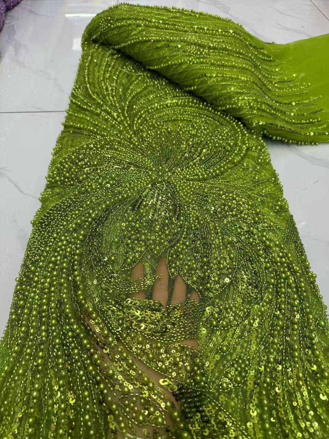 Kain Brokat Payet Afrika 2026  - Embroidery Gradient ulasan dan harga