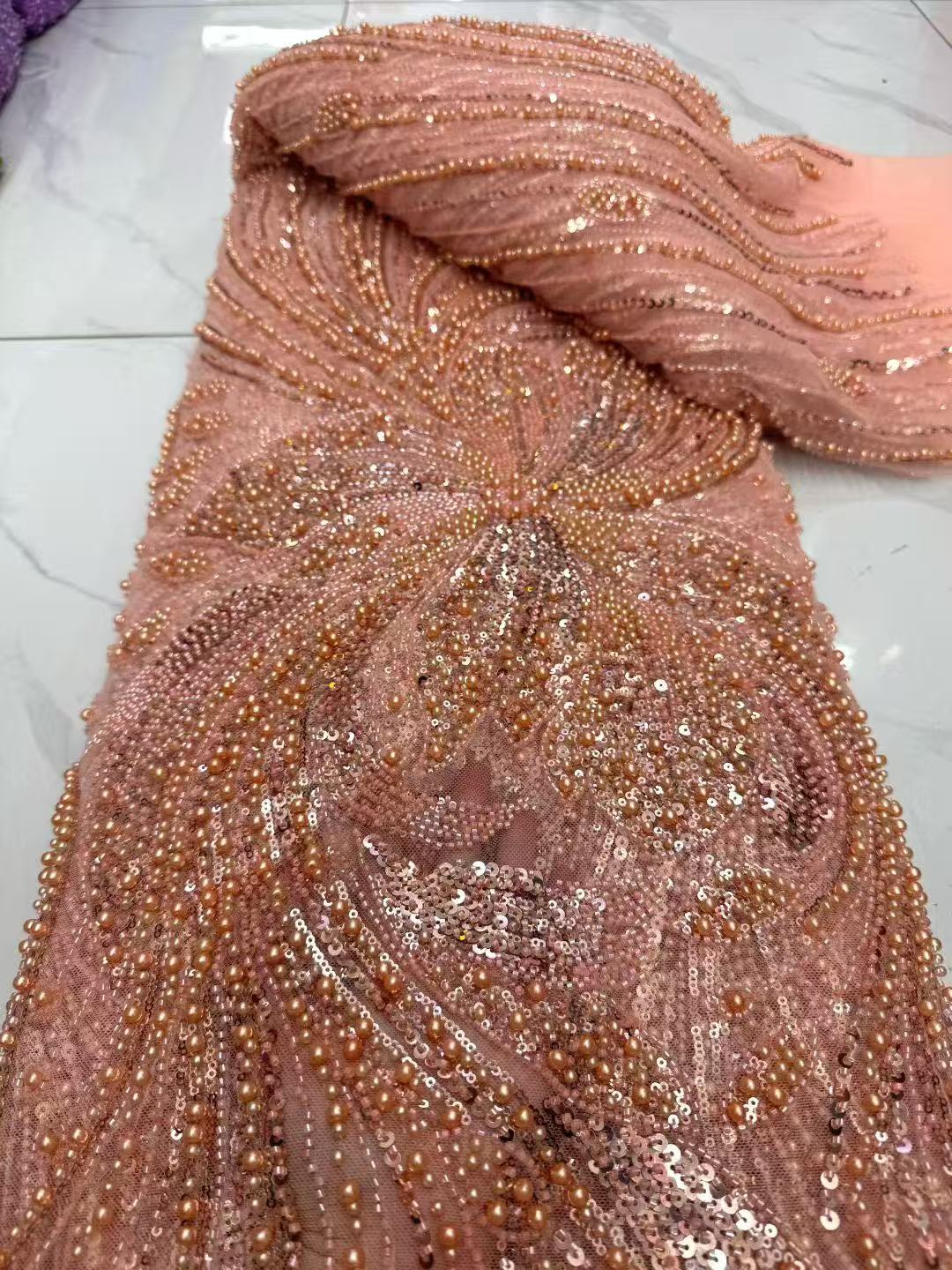 Kain Brokat Payet Afrika 2026  - Embroidery Gradient ulasan dan harga