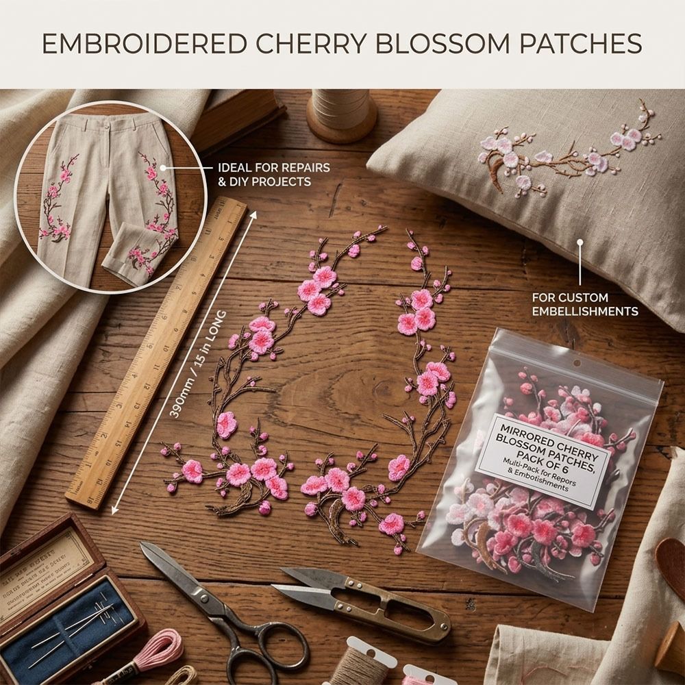 Patch Bunga Sakura DIY untuk D - Embroidery Patch ulasan dan harga