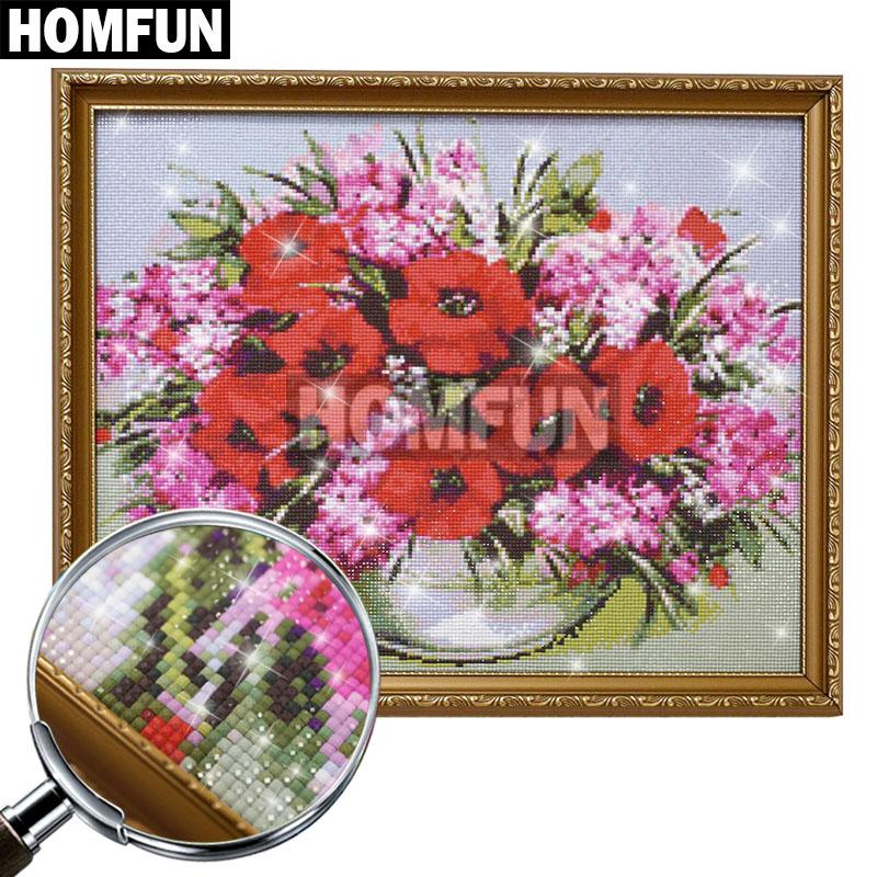 HOMFUN Bordir Berlian Penuh 