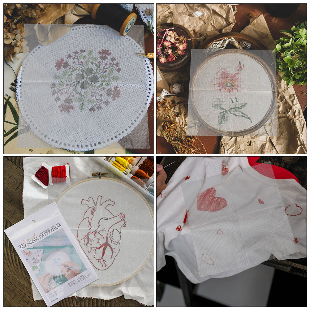 8 Buah Set Kertas Transfer Bor - Embroidery Paper ulasan dan harga