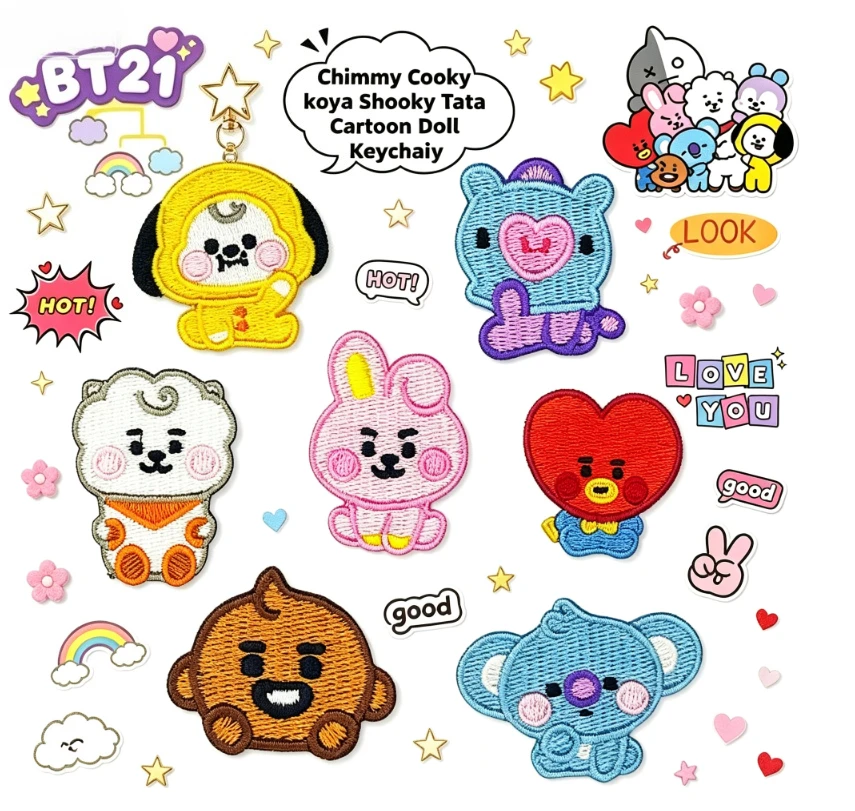 LINE FRIENDS BT21 Patch Bordir - Embroidery Patch ulasan dan harga