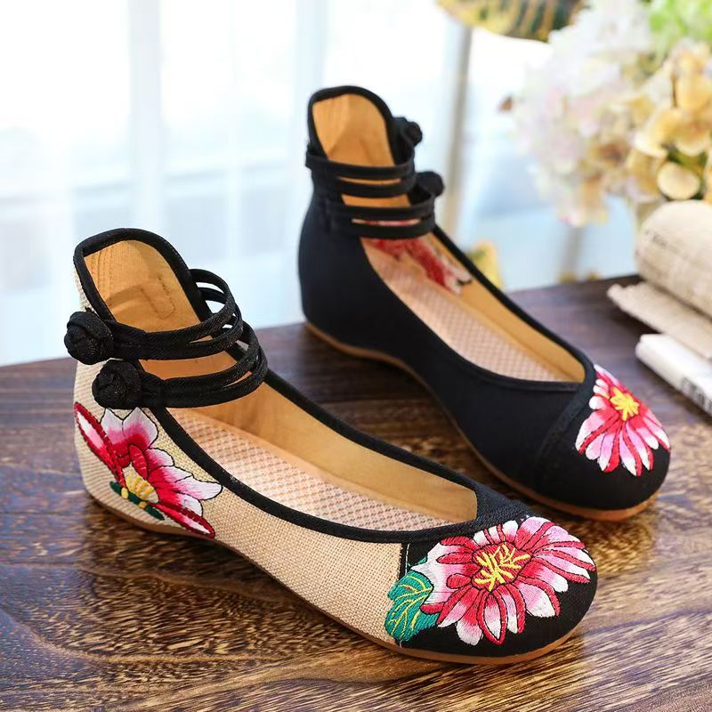 Sepatu Kain Bordir Wedges Wani - Embroidery Skirt ulasan dan harga