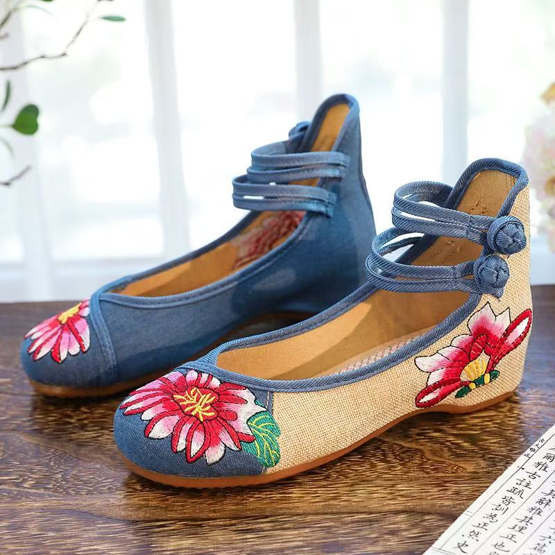 Sepatu Kain Bordir Wedges Wani - Embroidery Skirt ulasan dan harga