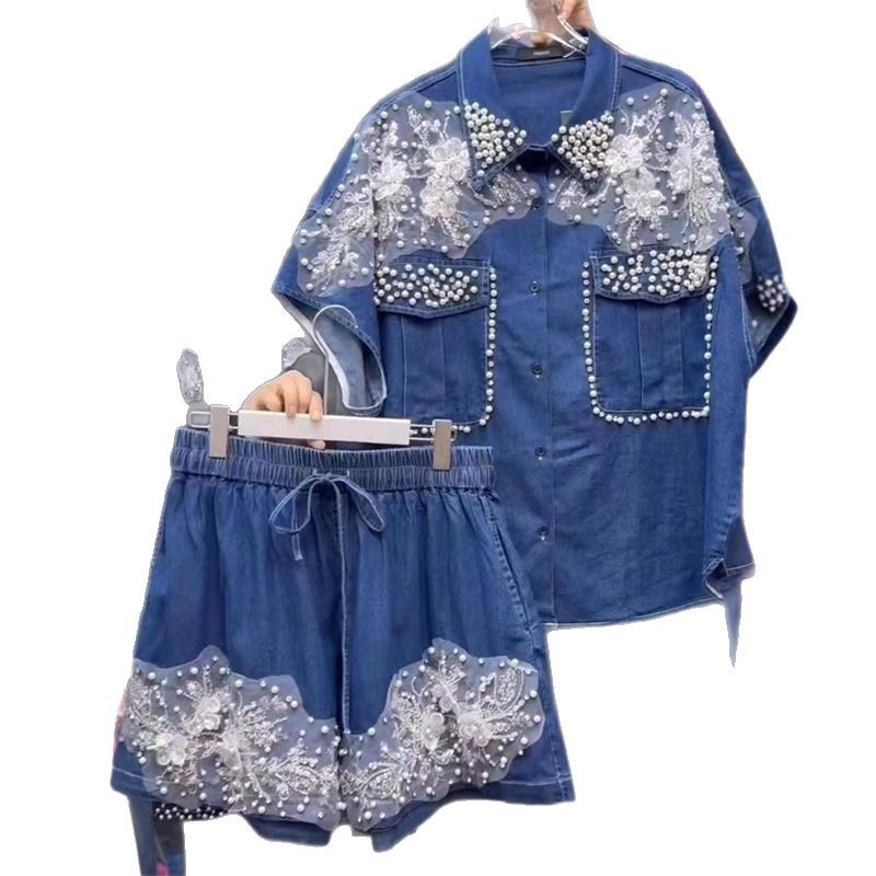Kaus Denim Bordir Bunga Manik- - Embroidery Patch ulasan dan harga