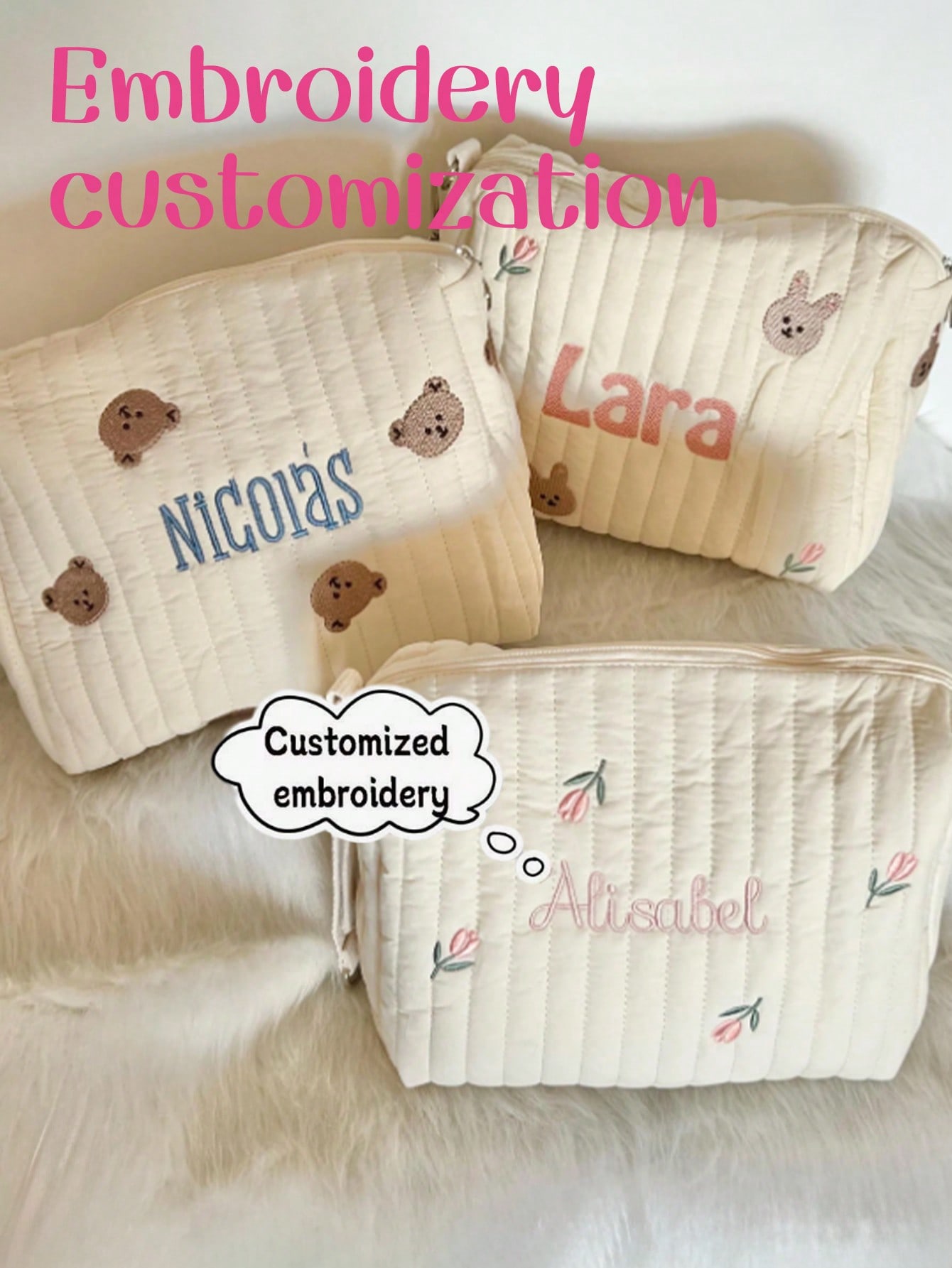Tas Popok Bayi Bordir Nama Kus - Embroidery Quilting ulasan dan harga